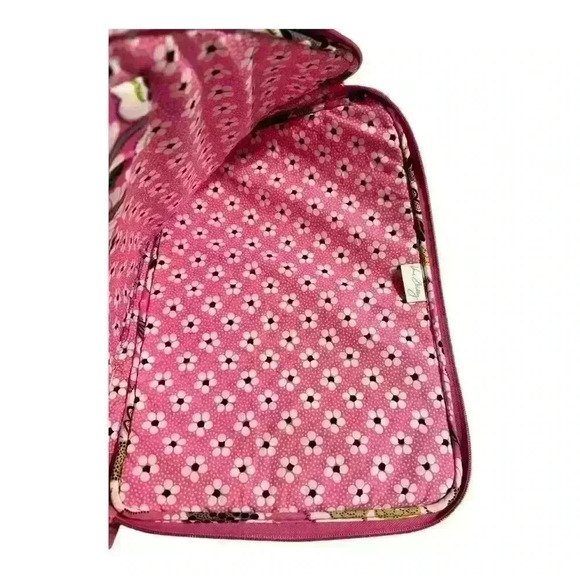 Vera Bradley Priscilla Pink Quilted Laptop Case and Cover Bag 17”x11” - Picture 3 of 5